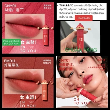 SON KEM BÙN INTO YOU True Wish Lip Mud, một phiên bản giới hạn dành cho dịp Tết (đc gọi là "Son Bùn Th-ần T-ài"