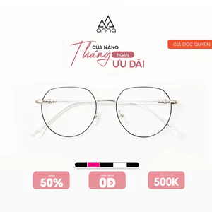 Gọng kính mắt thời trang nữ ANNA cho người cận dáng tròn bằng kim loại 5285