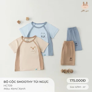 BỘ CỘC SMOOTHY TÚI NGỰC [ SIÊU MỀM, MÁT, MỊN CO DÃN VÀ THẤM HÚT ] SZ 6M -4Y (HCT09)