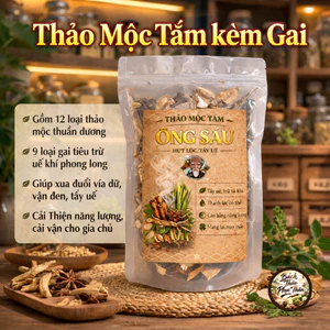 Gói Xông Tắm Kèm Gai gồm 12 Loại Thảo Mộc và 9 loại gai rừng tiêu trừ uế khí, phong long