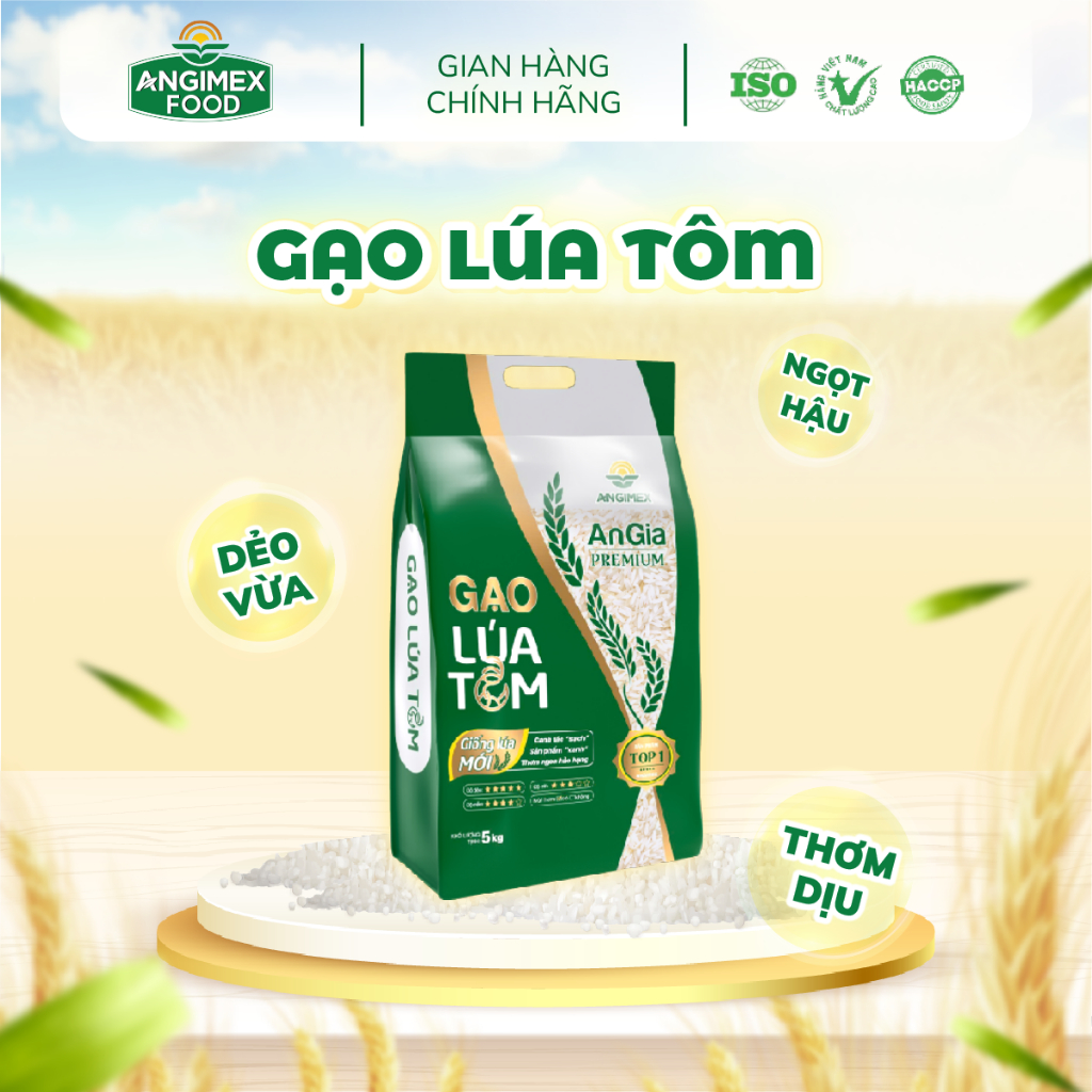 Gạo Lúa Tôm BL9 An Gia Angimex Dẻo Thơm Ngọt Hậu Chuẩn Đặc Sản An Giang ...