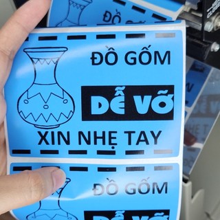 Tem Dán Hàng Dễ Vỡ Dùng Cảnh Báo KT 10,3x7,6cm hoặc 10x7cm