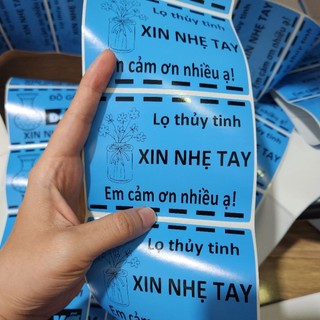 Tem Dán Hàng Dễ Vỡ Dùng Cảnh Báo KT 10,3x7,6cm hoặc 10x7cm