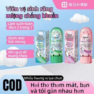 Viên kem đánh răng tiện dụng để súc miệng và đánh răng Giảm Hôi Miệng, Khí Hôi