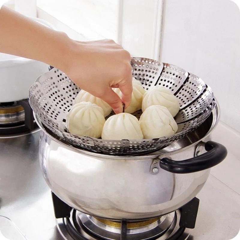 [Top Value]RỔ HẤP INOX SÁNG BÓNG KHÔNG RỈ _RỔ HẤP ĐA NĂNG