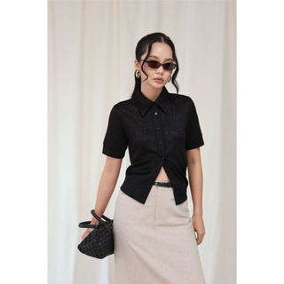 Áo Thun Polo Nữ JP FASHION Phối Cài Khuy, Thun Cotton Mềm Mịn Co Dãn Tốt, Form Ôm Vừa Vặn Tôn Dáng 10212197