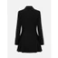 Váy Vest Đen Tuyết Mưa Form Ôm – Đầm Blazer 2 Hàng Nút Chân Xếp Ly, Đi Làm/Đi Tiệc