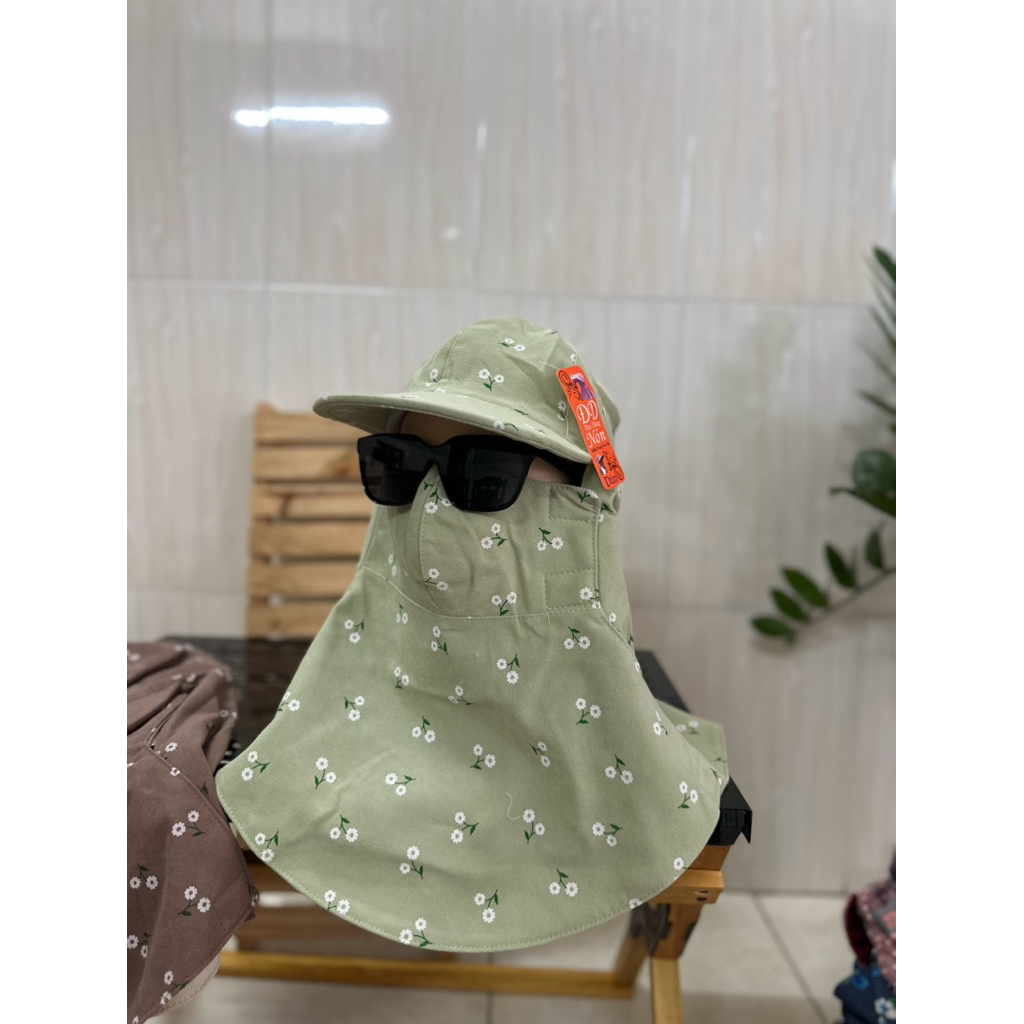 Nón Mũ Chống Nắng Miếng Dán Vành Nhỏ Chất Nhung Mịn Dày, Chống Nắng Tốt, Che Kín Mặt Cổ