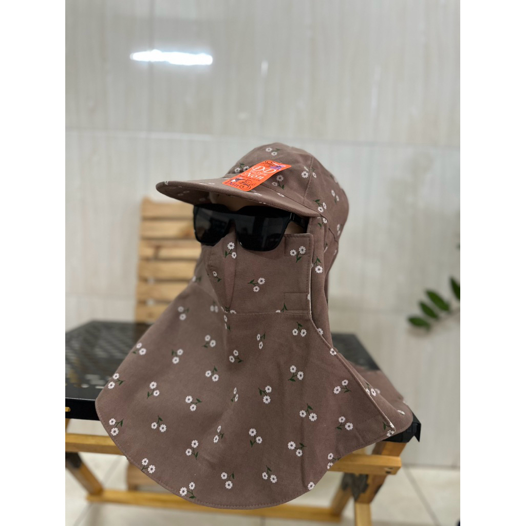 Nón Mũ Chống Nắng Miếng Dán Vành Nhỏ Chất Nhung Mịn Dày, Chống Nắng Tốt, Che Kín Mặt Cổ