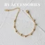 Lắc tay nữ titan kiểu xích kép bi tròn xen kẽ mạ vàng 18K không gỉ WB2403 BY ACCESSORIES