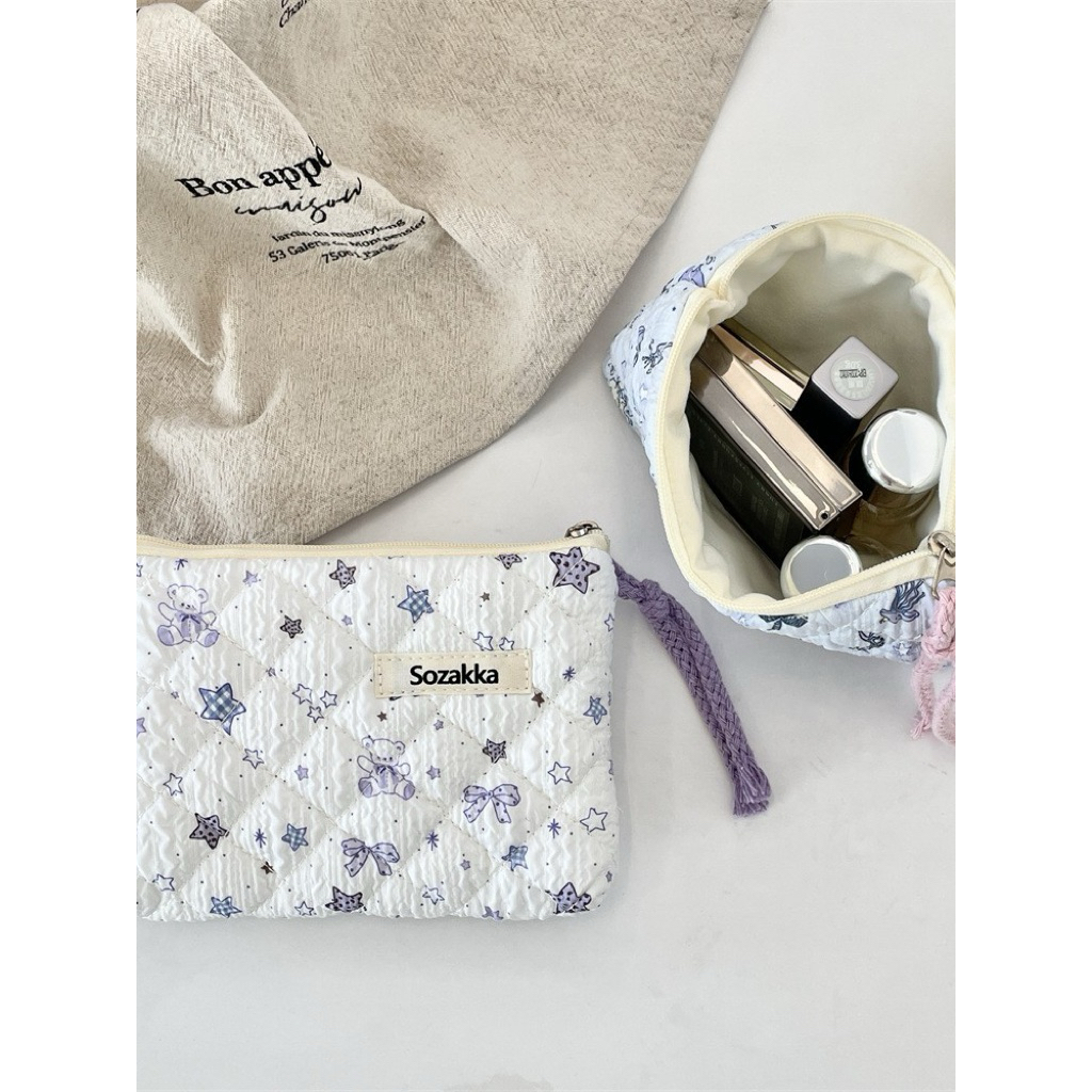 Túi Ví Pouch Mini Đựng Mỹ Phẩm Đồ Vật Dụng Linh Tinh Mini Pouch Vải Phao Dễ Thương Nhiều Màu Sắc Quà Tặng