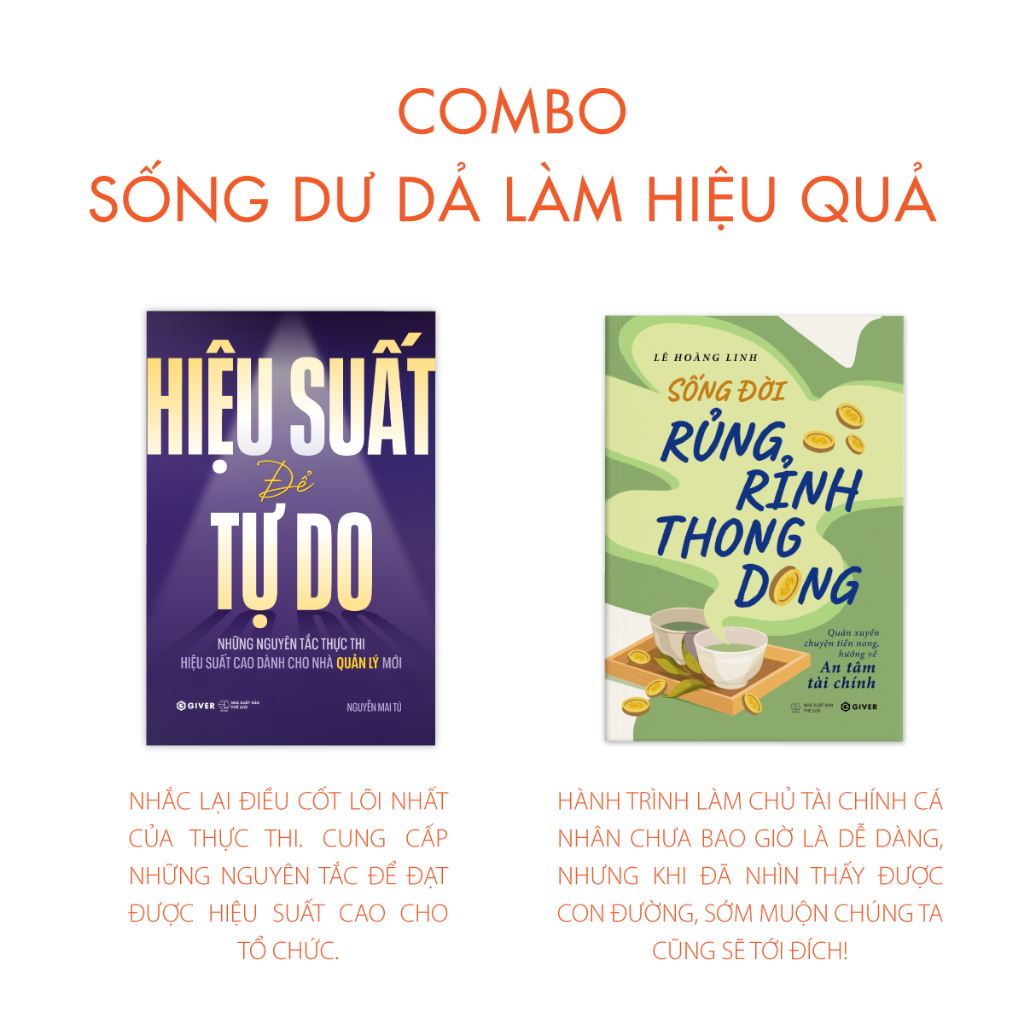 Sách - Combo Sống Dư Dả - Làm Hiệu Quả