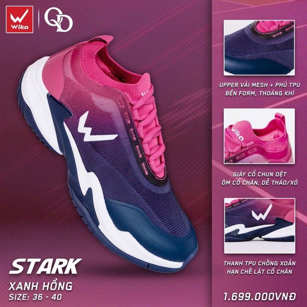 Giày Pickleball Wika Quang Dương Stark Review Chi Tiết - Giá Bao Nhiêu?