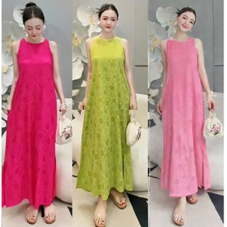 Đầm Suông Dáng Dài Đi Biển Dạo Phố Nhẹ Nhàng, Váy Ba Lỗ Gấm MAXI Sát Nách Nhiều Màu Mặc Đi Chơi VD03 BEEKIDS