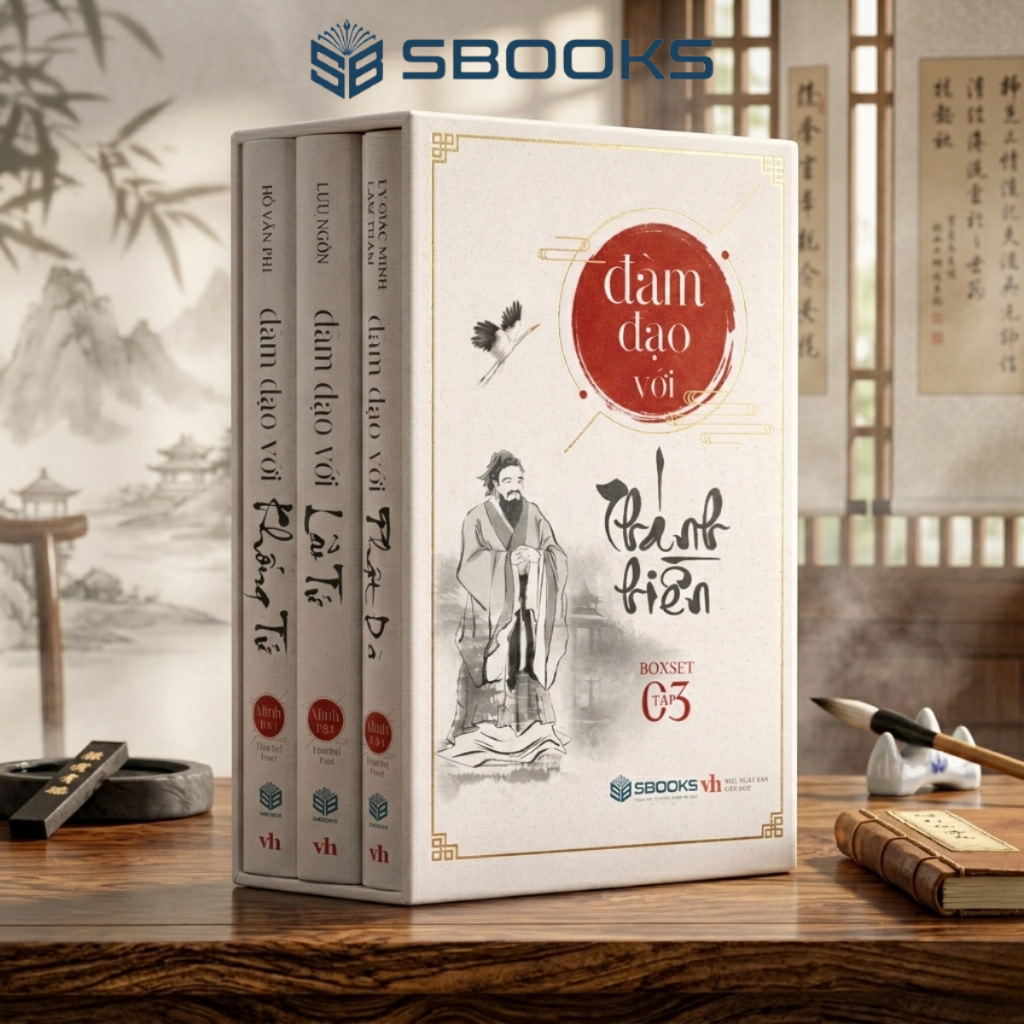 Bìa sách Boxset 3 Cuốn Đàm Đạo Với Thánh Hiền Đàm Đạo Với Phật Đà Đàm Đạo Với Khổng Tử Đàm Đạo Với Lão Tử Sbooks