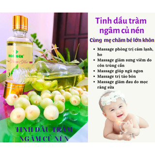 COMBO Tinh dầu Tràm Huế NGÂM CỦ NÉN 100ml - Hoa Nén - Chuẩn VietGAP, an toàn cho mẹ và bé sơ sinh