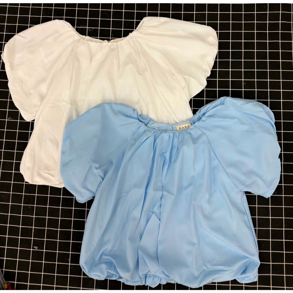 Áo Kiểu Nữ BABEE Dáng Babydolll Tay Ngắn Phồng Cổ Tròn 2 Lớp Xinh Xắn Phong Cách Trẻ Trung Năng Động