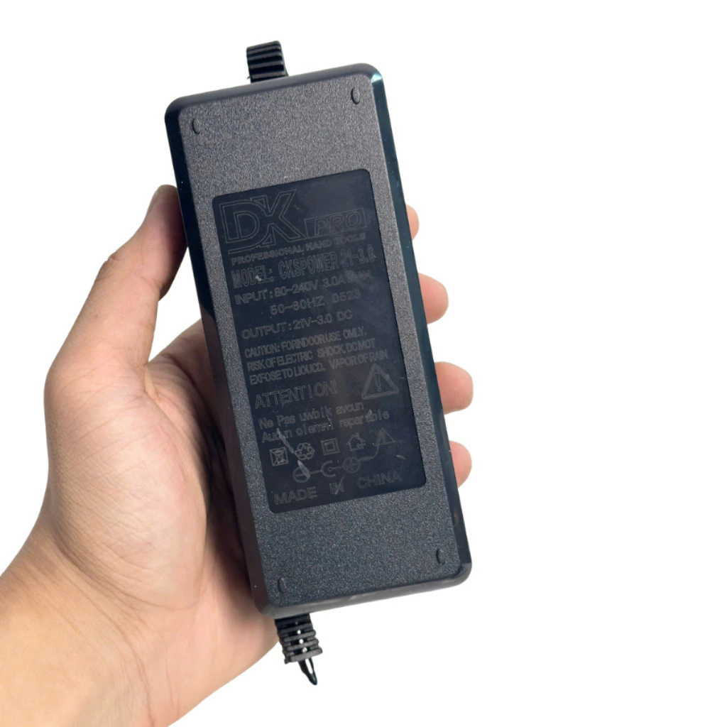 Sạc Nhanh Adapter 3A DKPro - Sạc 2 Pin Cùng Lúc Cho Pin Máy Khoan, Máy Bulong, Mạch Có Quạt Tản Nhiệt