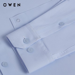 Owen - Áo sơ mi dài tay Regular Fit AR256044DT màu Xanh nhạt chất liệu Knit
