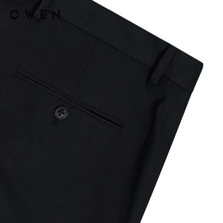 Owen - Quần tây Regular Fit QR257119 màu Đen chất liệu Conjugated polyester