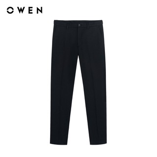Owen - Quần tây Regular Fit QR257119 màu Đen chất liệu Conjugated polyester