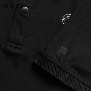 Owen - Áo polo Body Fit APV257011 màu Đen chất liệu Poly Spandex