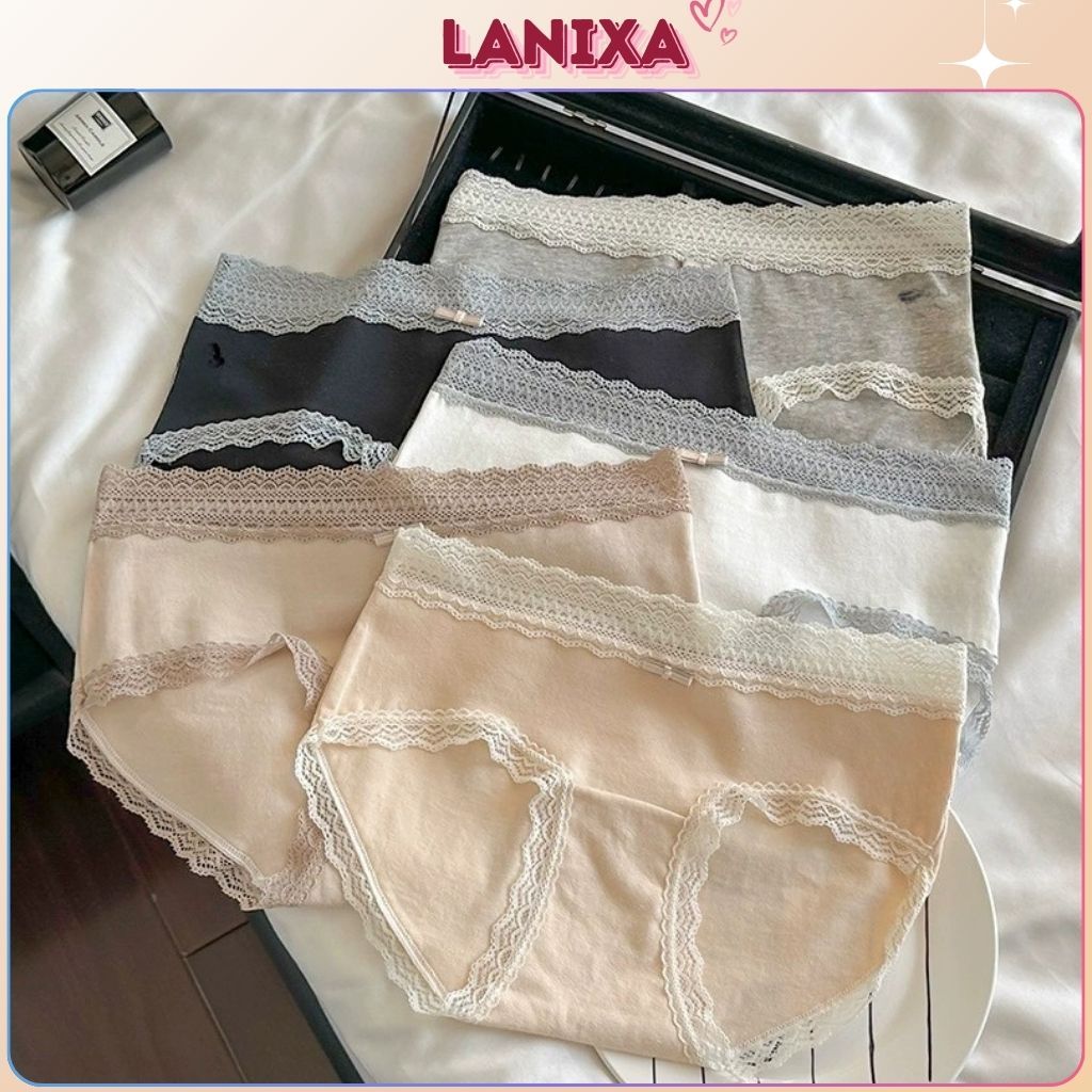 Quần lót nữ cotton thoáng khí thấm hút toort viền ren sang trọng đáy lót 2 lớp kháng khuẩn L5509