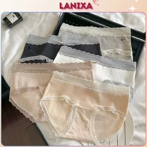 Quần lót nữ cotton thoáng khí thấm hút toort viền ren sang trọng đáy lót 2 lớp kháng khuẩn L5509 -CB