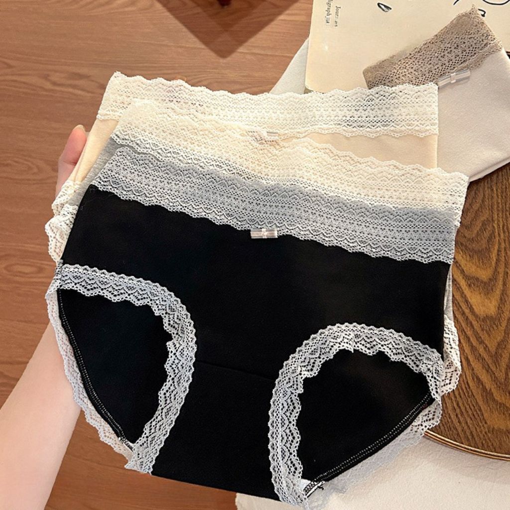 Quần lót nữ cotton thoáng khí thấm hút toort viền ren sang trọng đáy lót 2 lớp kháng khuẩn L5509