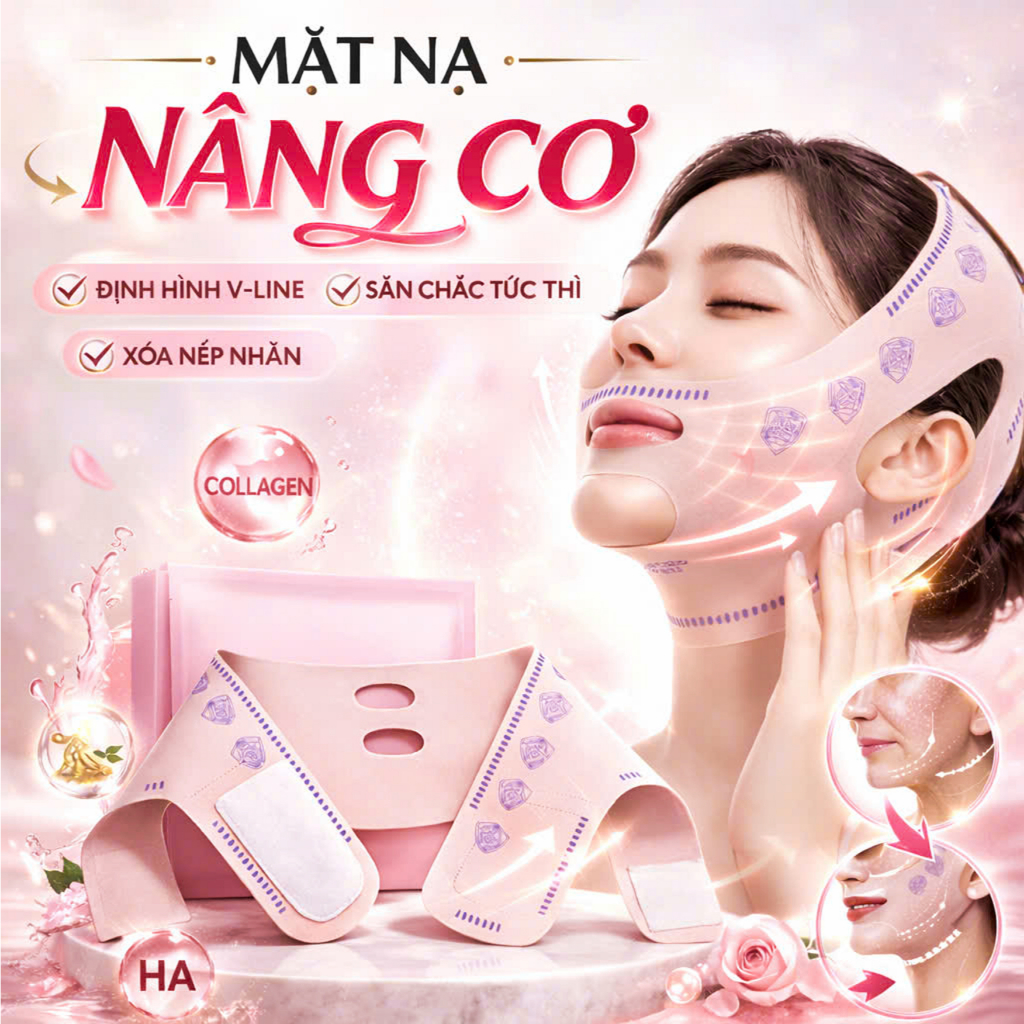 Mặt Nạ Nâng Cơ Hình Chữ V , Tái Sử Dụng Lâu Dài, Thon Gọn Định Hình Khuôn Mặt Vline - Aimanfun Việt Nam