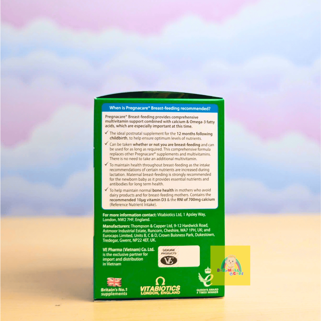 Viên Uống Pregnacare Breast-Feeding Bổ Sung Vitamin Khoáng Chất Cho Mẹ Hộp 84 Viên | Babymall & Care