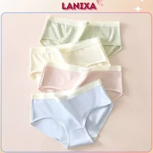 Quần lót nữ cotton kháng khuẩn co giãn vừa thoải mái cạp vừa tôn dáng kiểu basic LANIXA L4111-CB