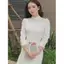 Áo Dài Trắng Nữ Cổ Cao 2cm Truyền Thống Áo Dài Tay Dài Chiết Eo Tôn Vòng 2 Chất Vải Dày Dặn T1577G