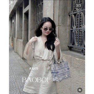 Váy đũi tay dài basic siêu mát dành cho chị em mùa hè đi biển rộng rãi thoải mái gọn nhẹ mà vẫn xinh - Baotrang.clothes