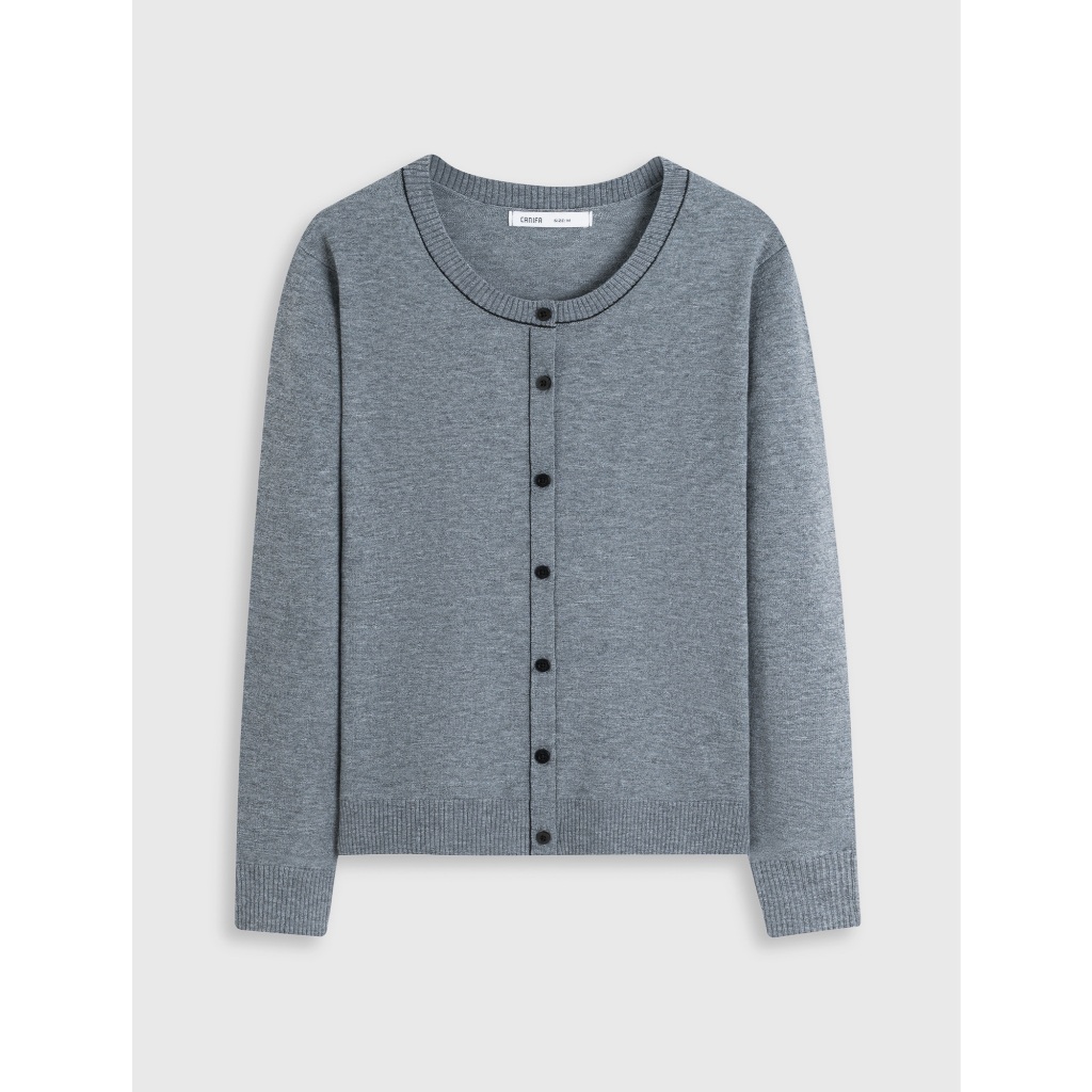 Áo len nữ CANIFA cardigan mỏng dài tay cổ tròn 6TC25W005