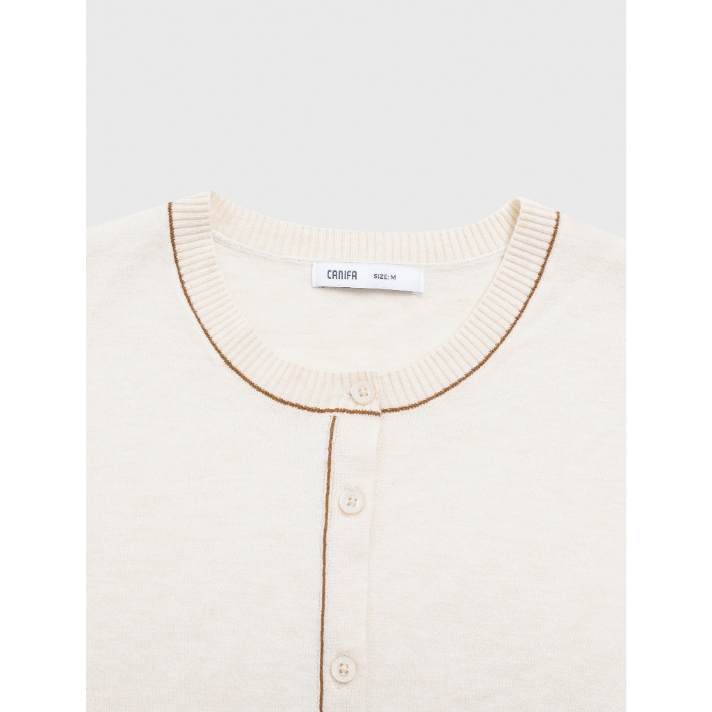 Áo len nữ CANIFA cardigan mỏng dài tay cổ tròn 6TC25W005