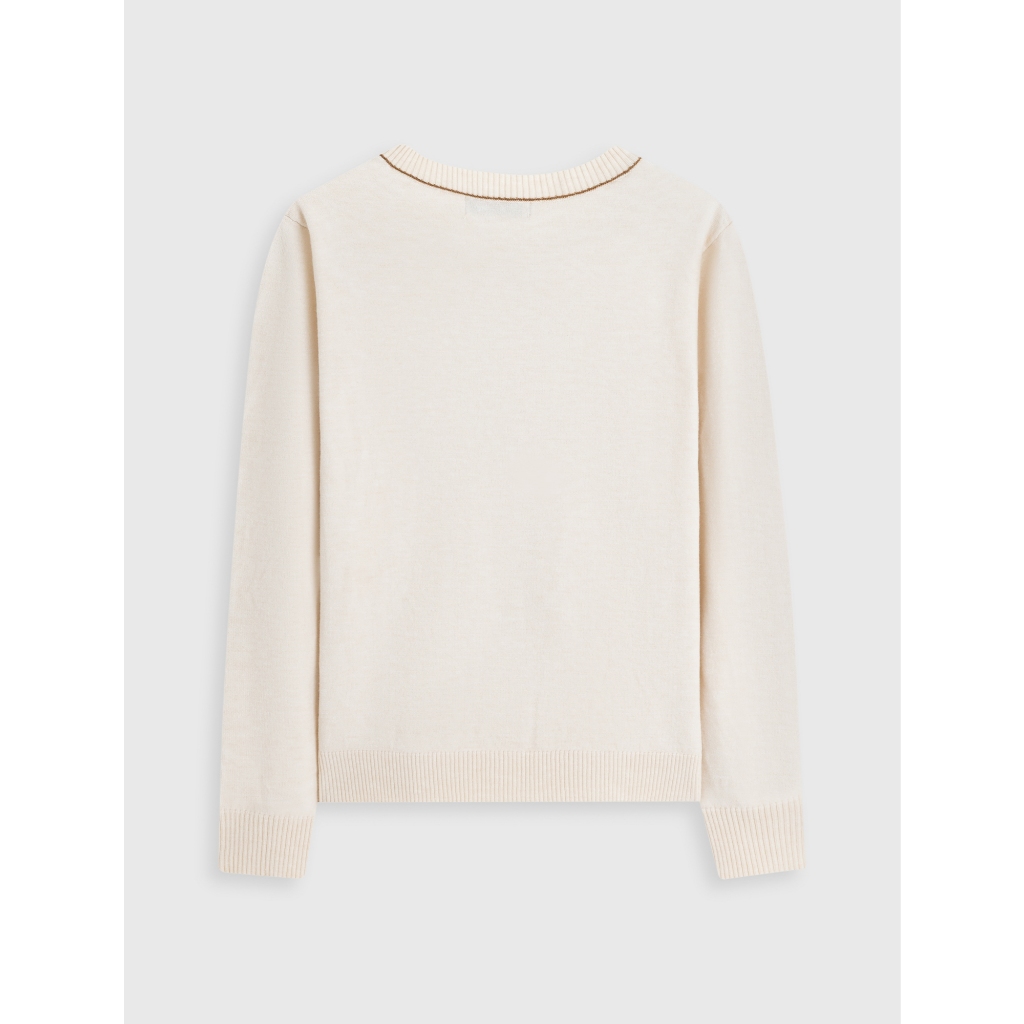 Áo len nữ CANIFA cardigan mỏng dài tay cổ tròn 6TC25W005