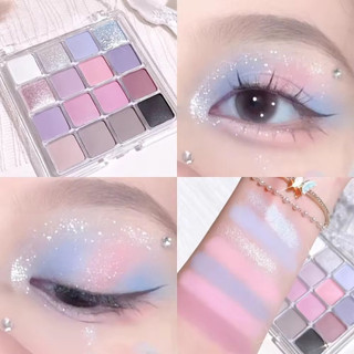 Phấn Mắt Lì Màu Lấp Lánh Màu Đất Chống Thấm Nước Lâu Trôi Trang Điểm Dạng Pallet