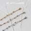 Lắc tay nữ titan kiểu xích kép bi tròn xen kẽ mạ vàng 18K không gỉ WB2403 BY ACCESSORIES