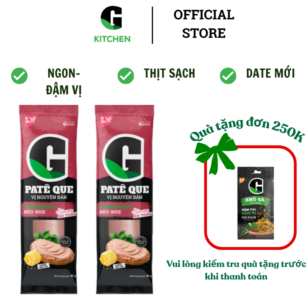 [Mua Sỉ] Hộp 18 que Pate G Kitchen vị nguyên bản 40g [Giao HCM]