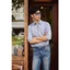 Áo Sơ Mi Nam Tay Dài Dáng Slimfit Sọc Nhỏ Chất Cotton Thoáng Mát Có Túi NINOMAXX 2101087
