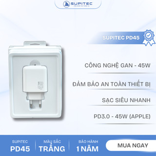 Củ sạc siêu nhanh PD-45W SUPITEC PD45