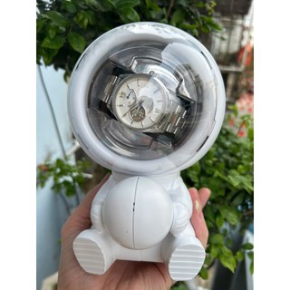 Tủ Hộp Đựng Đồng Hồ Cơ 1 Xoay Đèn Led đổi màu- Chính Hãng Cao Cấp phi hành gia - Hộp Lắc Lên Cót Đồng Hồ Winder Watch