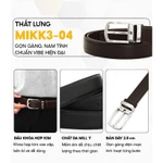 Bản 2.8cm, Thắt lưng da bò Ý nhập khẩu MIKK3-04, khoá hợp kim trắng bạc sang trọng, chất da Ý mềm mại, Anh Tho Leather — ảnh 5