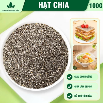 Hạt chia hữu cơ 100g, hạt chia dành cho người ăn kiêng, nguyên liệu nấu chè, pha chế đồ uống, nước ép, sinh tố