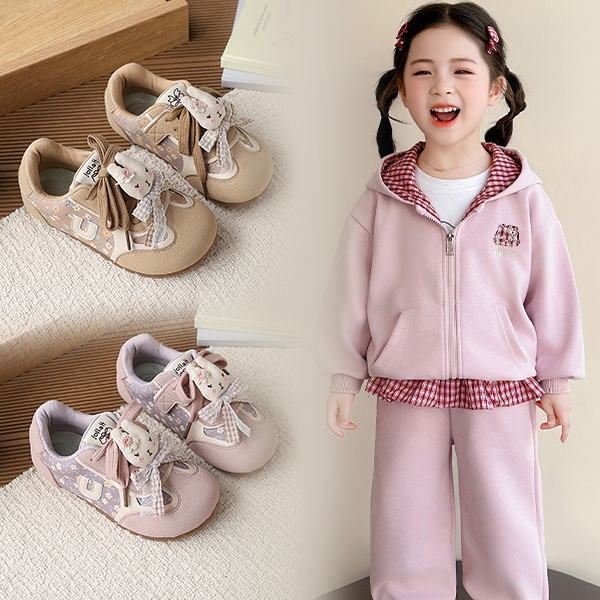 Giày thể thao nữ Bella Neman mùa xuân mới, chống trượt, thoải mái, trang trí hình thỏ dễ thương.