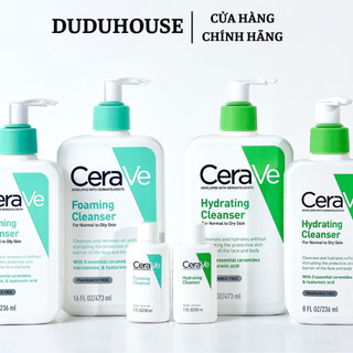 Sữa Rửa Mặt CeraVe Foaming Hydrating Cleanser Da Khô, Nhạy Cảm, Dầu Mụn 473ml Duduhouse