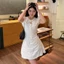 CÓ BIGSIZE - Đầm LEXI tay bồng phối cổ tàu buộc nơ có lớp lót trong kèm quần bảo hộ DA251
