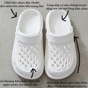 Dép sục, dép quai hậu, dép bít mũi nữ, dép đi trong nhà, dép lười nhựa đúc nguyên khối rẻ êm bền