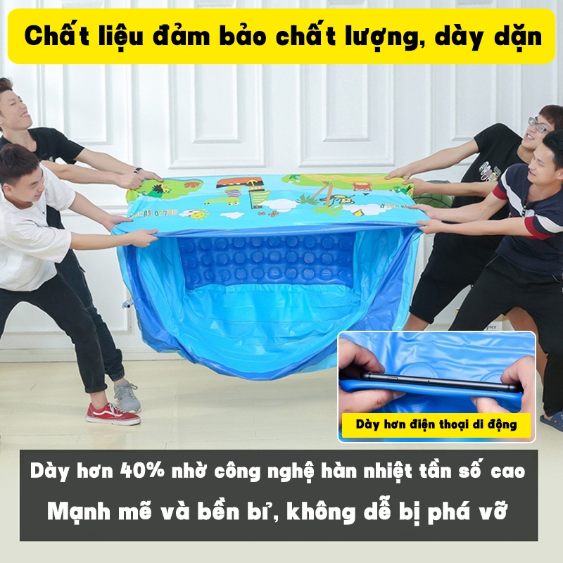 Bể Bơi Phao 3 Tầng Dày Dặn Chất Liệu PVC Bền Đẹp Đáy 2 Lớp Chống Trượt Nhiều Kích Thước lựa chọn